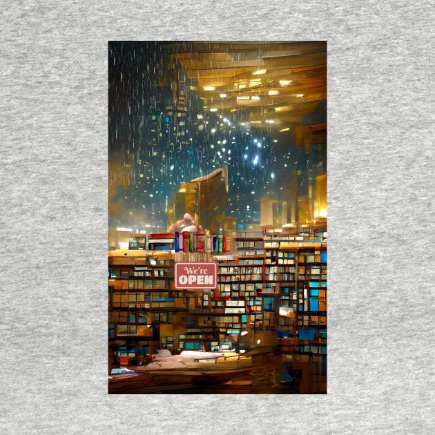 Raining Midnight Library | National library week | literacy week by PsychicLove